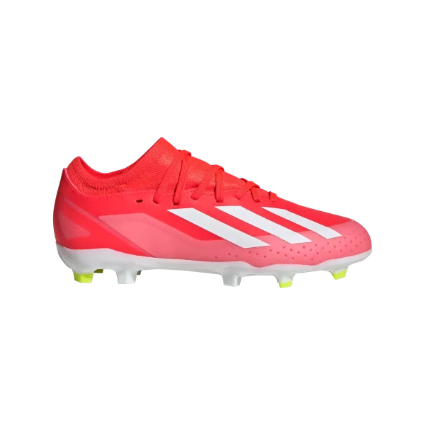 adidas X Crazyfast League FG Kids Energy Citrus Rot Weiss